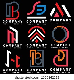 Free vector set of company logo design