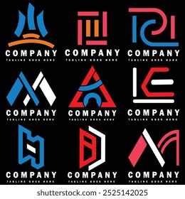 Free vector set of company logo design