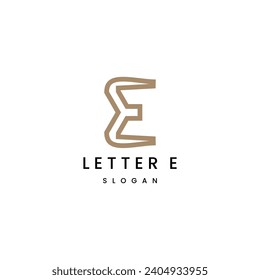 Free vector set of flat e logo templates