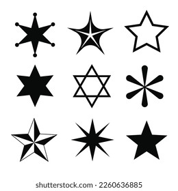 Free vector set of mixed stars