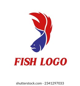 Free vector Siamese fighting fish logo design colorful