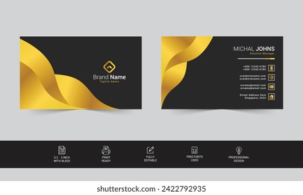 free vector simple business card design template