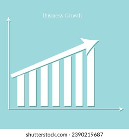 Free vector simple business growth icon moving forward background