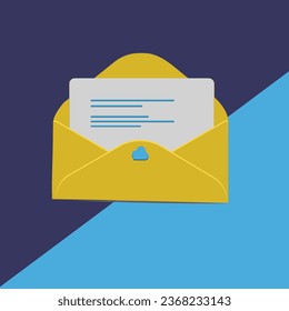 Free vector simple flat minimalist mail box messages  icon with notification.