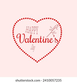 Free vector simple happy valentines Day greeting with love hearts