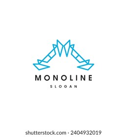 Free vector simple monoline logo