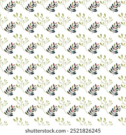 Free vector small winter flowers pattern design.