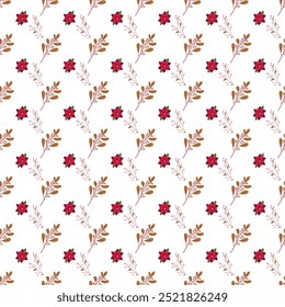 Free vector small winter flowers pattern design.