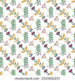 Free vector small winter flowers pattern design.