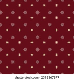 Free vector snowflakes and stars red pattern