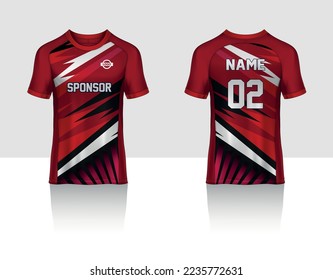 Free vector soccer jersey template sport t shirt design
