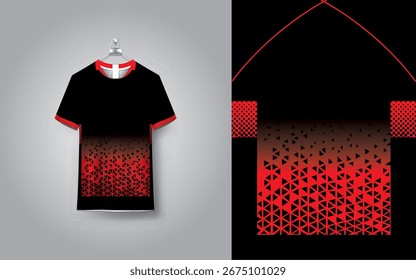 Diseño de camiseta deportiva de Plantilla de jersey de fútbol de Vector gratis