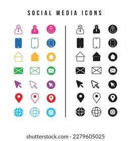 Free vector social media logos and icons set