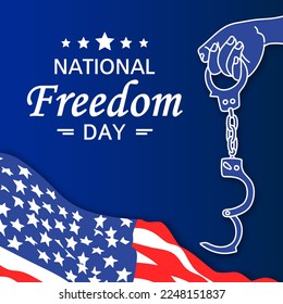 Free vector social media post national freedom day united states