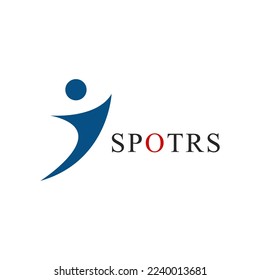 Free vector sport logo template with abstract shape