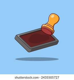 Free vector stamp, stamp tools. Stationery tools, business. Illustration icon cartoon