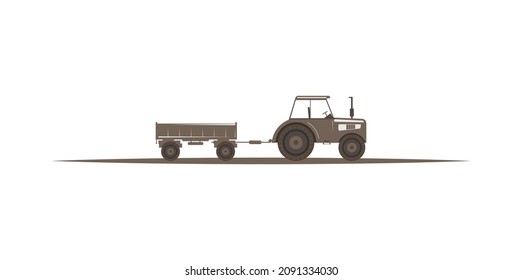 Free vector stock of potato hauling tractor