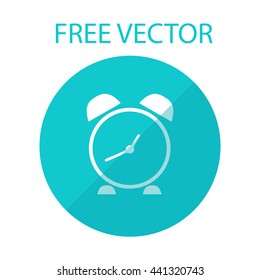 free vector style flat alarm clock