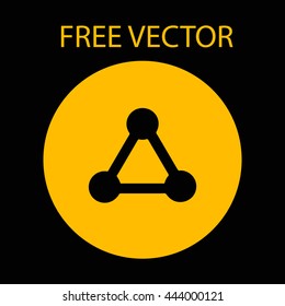 free vector style flat molecule