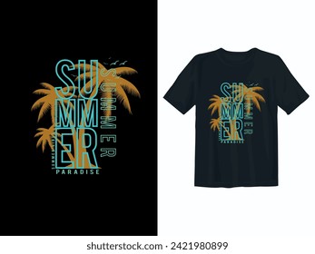 Free vector summer beach illustration outdoor adventure vector graphic for t shirt