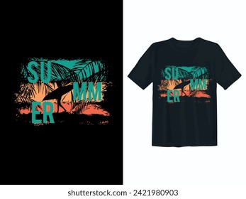 Free vector summer beach illustration outdoor adventure vector graphic for t shirt