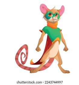 Free vector superhero animals cartoon characters illustration mascots.