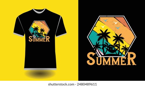 Free vector surfing festival summer banner for surfing tshirt