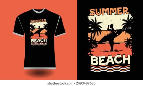 Free vector surfing festival summer banner for surfing tshirt