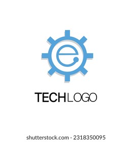 Free vector technology company logo template