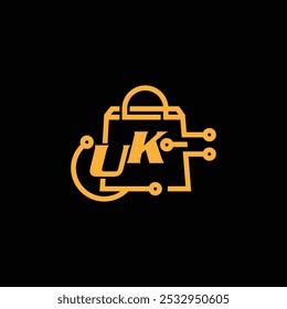 Free Vector Technology Logo With Letter UK