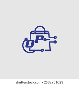 Free Vector Technology Logo With Letter OP