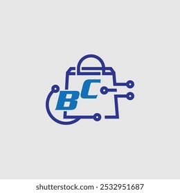 Free Vector Technology Logo With Letter BC