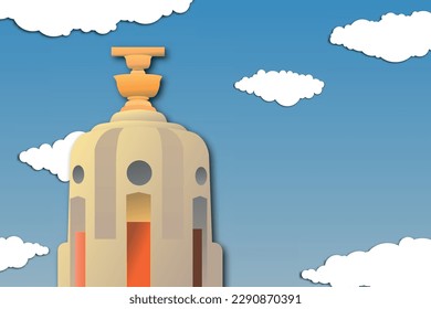 Free vector thailand elections with democracy monument.  people character with box for vote and ballot papers.