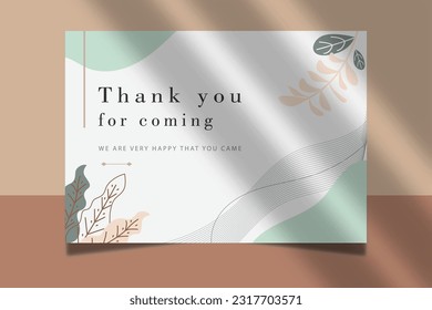Free vector thank you wedding card elegant