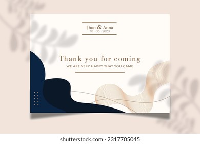 Tarjeta de diseño premium para bodas gracias al vector libre