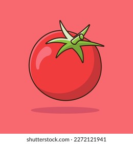 Free vector tomato vegetable cartoon vector icon illustration vegetable icon concept isolated