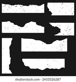 Free vector  torn paper sheet vector in white vintage style set