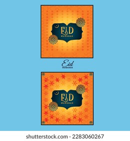 Tarjeta libre vectorial tradicional del festival eid mubarak con decoración islámica