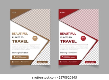 Free vector travel flyer template design