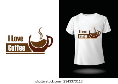 Free vector trendy coffee t-shirt design, vintage typography and lettering art, retro slogan