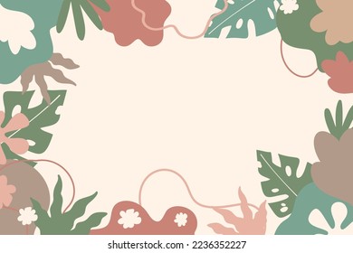 Free vector trendy hand drawn minimal background and abstract shapes wallpaper