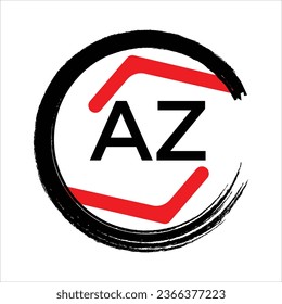 Free vector triple letter logo az