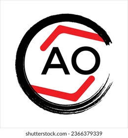 Free vector triple letter logo ao