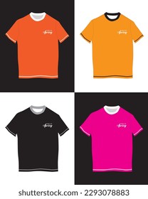 Free vector t-shirt with HELLO icon in 4 color