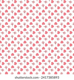 Free vector valentine flowers pattern design.