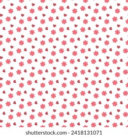 Free vector valentine flowers pattern design .