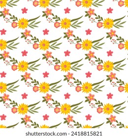 Diseño libre de patrones vectoriales de flores valentinas.