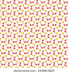 Free vector valentine flowers pattern design.