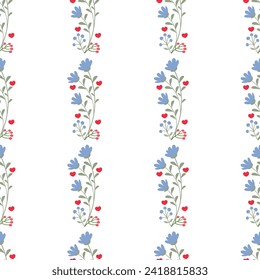 Diseño libre de patrones vectoriales de flores valentinas.