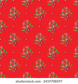 Free vector valentine flowers pattern in background.
